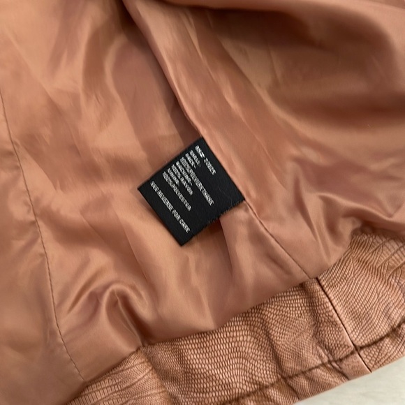 NWOT G By Guiliana Brown Faux Leather Jacket size S - Picture 3 of 6